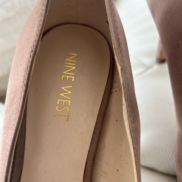 Nine West Brown Pearl Embellished Heels - Picture 3 of 4